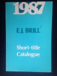  - Short-title Catalogue 1987, E.J.Brill