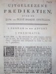 Jacobus Velten - Uytgelezene Predikatien over de Zon- en Feest-daagsche Epistelen