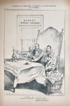 Braakensiek, Johan (1858-1940) - [Original lithograph/lithografie by Johan Braakensiek] De oplossing van de "Werkmansbode", de "Nederlander", en de "Radicale Hervorming" in de "Vooruitgang", 7 November 1897, 1 pp.