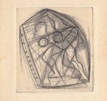 ROSSEM, Ru van - Geëtst exlibris met aquatint.