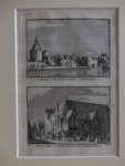 Enkhuizen. - Domburg en Blaauwe-Poort te Enkhuizen, 1726/ Kleine Kerk en Nieuwe Weeshuis te Enkhuizen, 1726.