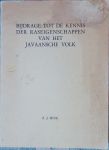 E.J. Bok  m.m.v. KLEIWEG DE ZWAAN - Bijdrage tot de kennis der Raseigenschappen van het Javaansche volk