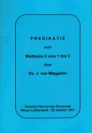 Ds. J. van Meggelen - Meggelen, Ds. J. van-Predikatie over Mattheus 5 vers 1 t/m 3 (nieuw)