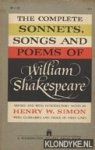 Shakespeare, William - The complete sonnets, songs and poems of William Shakespeare