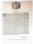 Signatory: Beaumont, Herbert van. - Untitled. Waarschouwinge. De Staten van Hollandt ende West-Vrieslandt […] Alsoo Wy by Resolutie van den ses en twintighsten februarij laestleden/ goedtgevonden hebben te doen heffen een Twee-hondertsten penningh/ tot laste van Onse goede Inges...