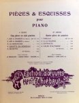 Thiébaut, Henri: - Pièces et esquisses pour piano. No. 4. Gavotte et rondeau