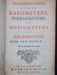 J. D'Alence - Verhandelingen over de barometers, thermometers en notiometers of hygrometers