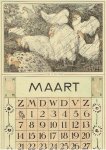 HOYTEMA, Theo van [HOIJTEMA] - Kalenderblad T. v. Hoytema - Kippen in den regen - maart- kalenderjaar 1914.