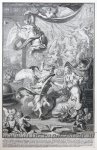 Bernard Picart (1673-1733) - [Antique title page, 1732] Geschiedenis geeft de Schilderkunst een schrijfveer om de geschiedenissen van de Nederlandse vorsten op te tekenen [Histori der Nederlandsche vorsten], published 1732, 1 p.