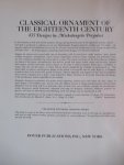 Maser, Edward A. - Classical ornament of the eighteenth century. Designs bij Michelangelo Pergolesi