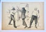 Braakensiek, Johan (1858-1940) - [Original lithograph/lithografie by Johan Braakensiek] Tweeërlei Doel, 19 October 1890, 1 pp.