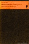 HEINE, H. - Beiträge zur deutschen Ideologie. Mit einer Einleitung von Hans Mayer.