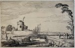 Jan van de Velde II (1593-1641) - Antique print, etching | Old tower used as lighthouse, published 1616, 1 p.