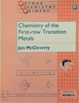Jon McCleverty - Chemistry of the First Row Transition Metals