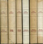 Anouilh, Jean - 6 Volumes. Pièces brillantes, Pièces noires, Pièces roses, Pièces grinçantes, Pièces baroques, Pièces costumées.