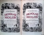 Dickens, Charles - The Life and Adventures of Nicholas Nickleby: Reproduced in Facsimile from the Original Monthly Parts of 1838-9 with an essay by Michael Slater (2 volumes)