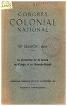 CPCCN - Congrès Colonial National - XIIe session - 1956 - La promotion de la femme au Congo et au Ruanda-Urundi