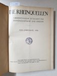 Verein für die Schifffahrt auf dem Oberrhein: - Die Rheinquellen. XXXI.+XXXII. Jg. (1936 und 1937) Zeitschrift für schweizerische und süddeutsche Wasserwirtschaft :