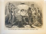 - [Antique print, games, gokken, gambling, wood engraving] Interior of a Chinese gambling house in San Francisco, published 1882.