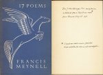 MEYNELL, Francis - 17 Poems. (With handwritten dedication to Jan van Krimpen).