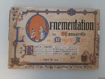 Guillot, Ernest (dessinés par) - Ornementation des Manuscrits au Moyen-Age. Recueil de Documents. Lettres ornées, Bordures, Miniatures, & a tirés des principaux Manuscrits de la Bibliothèque Nationale, de diverses bibliothèques et des Monuments de l'Epoque. Documents XIVème ...
