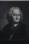William Pether (1738-1821) after Jan Palthe (1717-1769) - [Antique portrait print, mezzotint] Portrait of Tiberius Hemsterhuis, published ca. 1746-1819.
