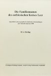 EBELING, R.A. - Die Familiennamen des ostfriesischen Kreises Leer. Sprachliche und geographisch-statistische Untersuchungen zum Namenbestand um 1940.