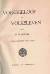 Heuvel, H.W. - Volksgeloof en Volksleven