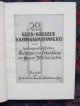 Bearbeit von Stadtarchivar Ernst Paul Kretschmer, Gera. - 50 JAHRE GERA-GREIZER KAMMGARNSPINNEREI 1890-1940 mit kulturgeschichtlichen Beiträgen zur Entwicklung der Geraer Textilindustrie