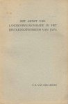 Leeden, C.B van der. - Het Aspect van Landbouwkolonisatie in het Bevolkingsprobleem van Java.