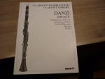 Danzi; Franz (1763–1826) - Sonate B-Dur Klarinetten-Bibliothek - for Clarinet, piano - Piano score, solo part (voor praktisch gebruik heruitgegeven door György Balassa)