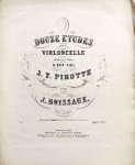 Boisseaux, Joachim: - Douze etudes pour le violoncelle. En 2 livres. Liv: [1]