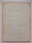 Last, Jef. - Bundeling van enkele gedichten uit de periode 1939-1940.