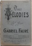 Faure Gabriel - Vingt Melodies Chant et piano  La Bonne chanson  9 melodies net 7 f 1er Recueil  de 20 melodies met 10 f 2e recueil de 20 melodies net 10 f 3e recueil de 20 melodies net 10 f  cinq melodies  ediio A edition B Mezzo sop ou Baryton  soprano ou tenor