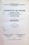 Joseph Mogenet - Autolycus de Pitane, histoire du texte, suivie de l'édition critique des traités de la sphère en mouvement et des levers et couchers