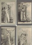 BERGERET, A. - Les Arts - 1-10 - Édition Phototypie A. Bergerie et Cie, Nancy - [set of 10 picture postcards mounted on cardboard plates].