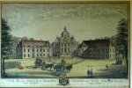 J. Besoet - 1: Gezigt van Huis Oranje Zaal van voren; Vue de la Salle d'Orange par devant. 2: Gezigt van Huis Oranje Zaal en Tuin van achteren; Vue de la salle d'Orange par derrière