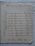 N.n.. - Schriftje met handgeschreven schrijfoefeningen, d.d. 1870/ 1871.
