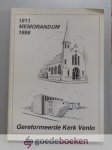 Henstra (voorwoord), Ds. H. - Memorandum Gereformeerde Kerk Venlo 1911-1986