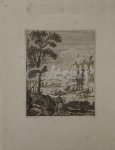 LUTMA, JACOB, - Mountain landscape with resting figures and ploughing