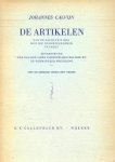 Johannes Calvijn - Calvijn, Johannes-De Artikelen