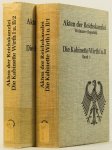 WIRTH, JOSEPH, SCHULZE-BIDLINGMAIER, I. , (RED.) - Akten der Reichskanzlei. Weimarer Republik. Die Kabinette Wirth I und II. 10. Mai 1921 bis 26. Oktober 1921. 26. Oktober 1921 bis 22. November 1922. 2 volumes.