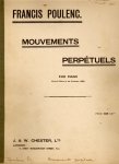 Poulenc, Franscis - Mouvements Perpetuels for piano