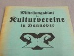 diverse - Zeldzaam - der Kulturvereine in Hannover. Jahrgang 4, Nr. 3, April 1927  Zeer zeldzaam (6 foto's)