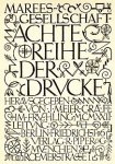 MEIER-GRAEFE, Julius (Hrsg.) - Marees-Gesellschaft. Achte Reihe der Drucke.
