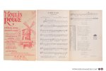 Hermite, Maurice, Jean Marèze, Fred Pearly , Kubnick, George Auric et Jacques Larue - 5 partititions musicales (chansons). Pt. format: 1) Maurice Hermite. Toi, moi, nous! L'ensorcelante mélodie chantée par Lise Florelly et Xavier Lemercier dans la ""Revue d'Amour" des folies bergères. Production Paul Derval. - 2) Jean Marèze (p...