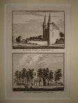 Zierikzee. - De Nobel-Poort te Zierikzee 1743 - Het Dorp Kerkwerve in Schouwe 1745.