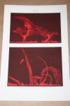  - Antieke kleuren lithografie - Zon  - circa 1905