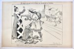 Braakensiek, Johan (1858-1940) - [Original lithograph/lithografie by Johan Braakensiek] Het tapijt in de zaal voor de Kamer van Koophandel en Fabrieken, 9 Augustus 1903, 1 pp.