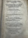 HOOG, H.C.J., - Dissertatio statistico-juridica inauguralis de venatione et jure venationis in provinciis nostri regni septentrionalibus